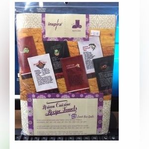 Asian Cuisine Recipe Towels to Embroider by Lunch Box